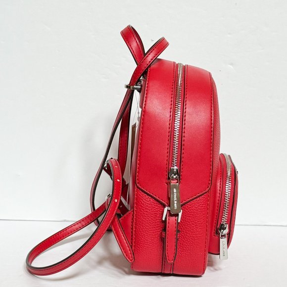 Michael Kors Jaycee XS MINI Convertible Zip Pocket Backpack Bright Red - Picture 7 of 14